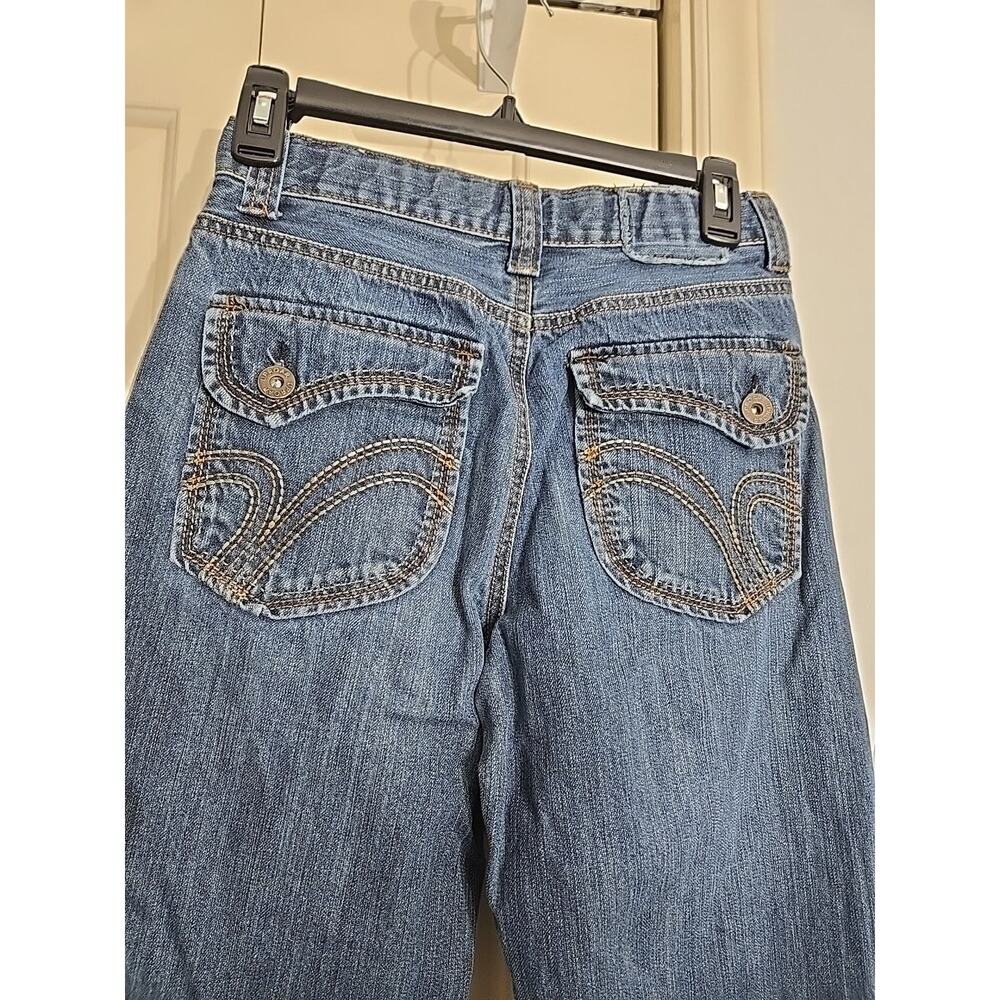 UPROAR JEANS Juniors Sz 16 = 26/28 Embroidered Pockets READ